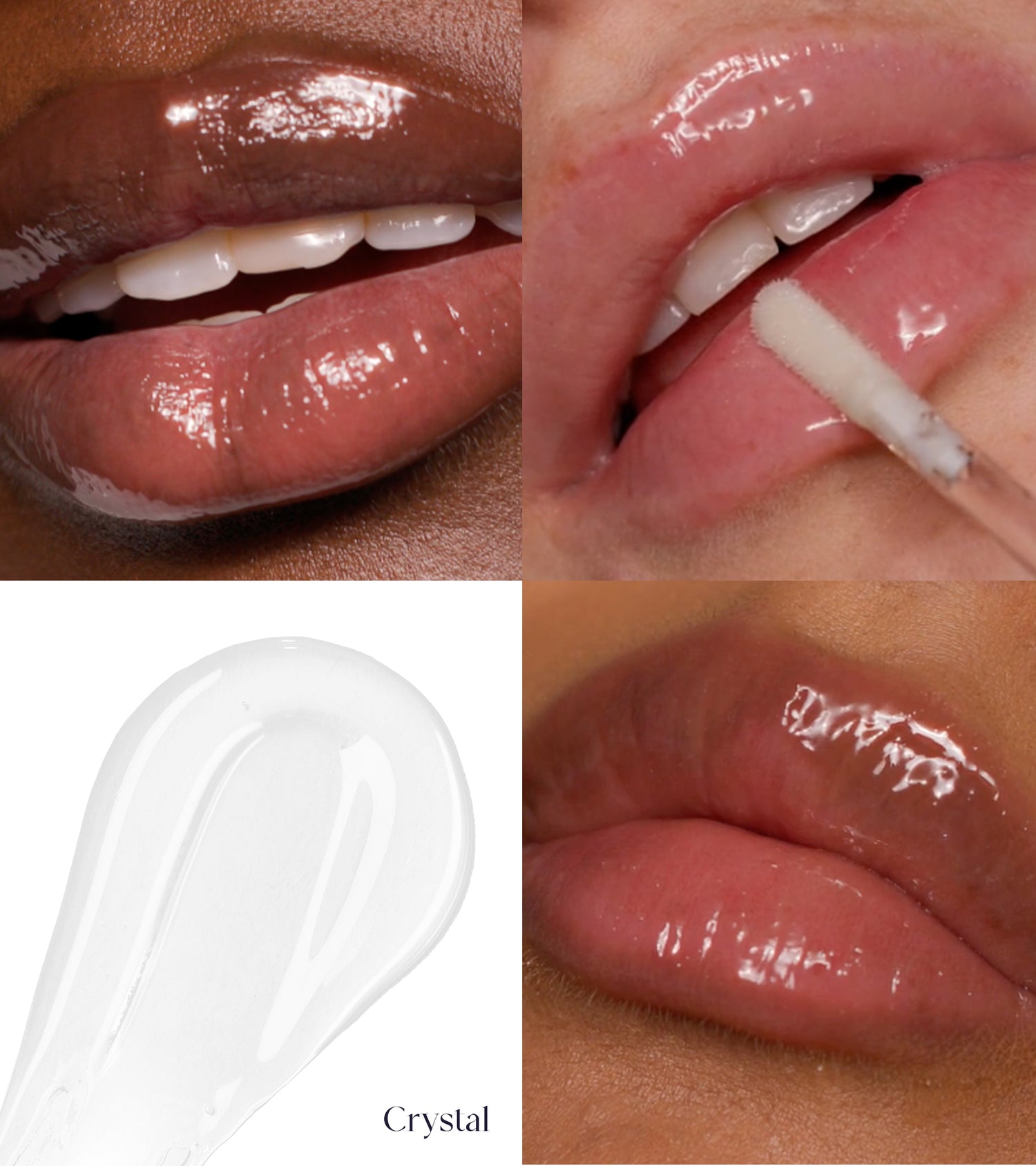 Pout Glaze High-Shine-Hyaluronic Lip Gloss (Crystal) Main Image featured