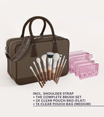 ZOEVA - The Zoe Bag & The Complete Pinselset (Light Chocolate) - BRUSH SET