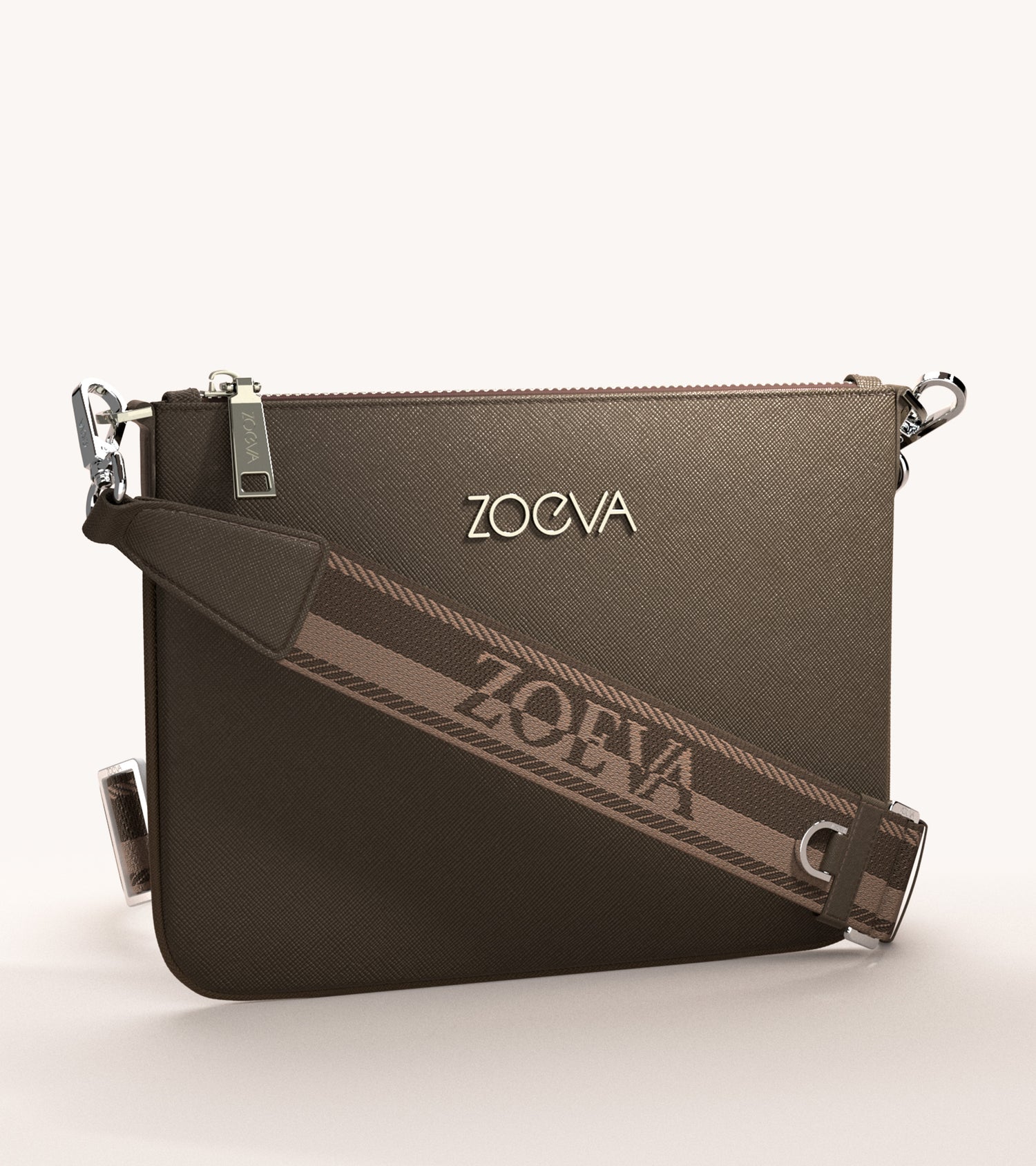ZOEVA - The Everyday Clutch & Shoulder Strap (CHOCOLATE) - ACCESSORIES