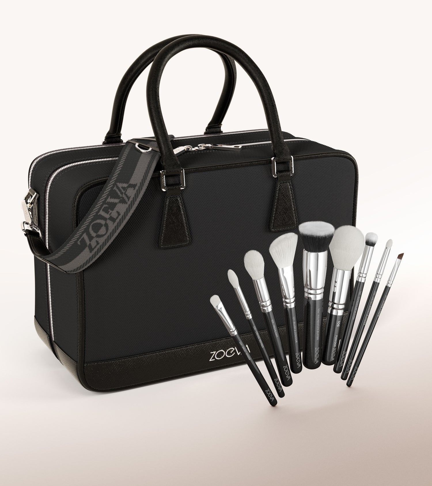 ZOEVA - The Zoe Bag & The Complete Pinselset (Black) - 